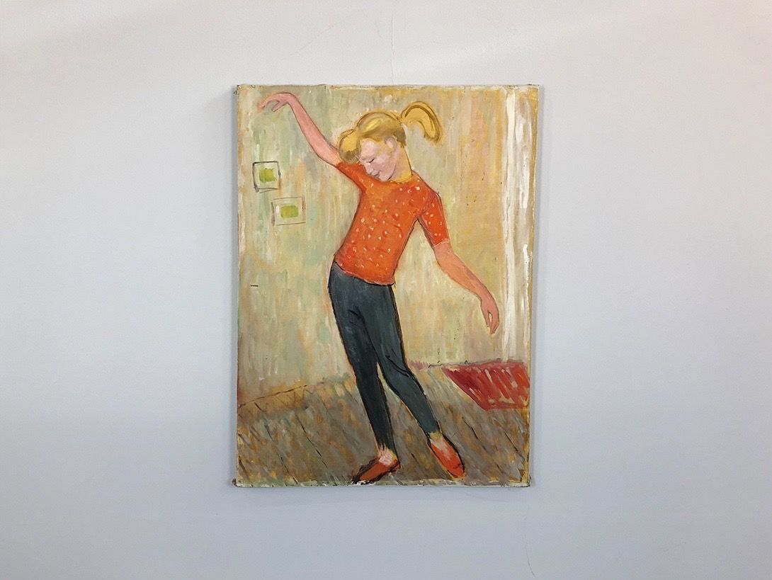 Foto Oil Painting Portrait of a Dancing Girl h101x75 35D10