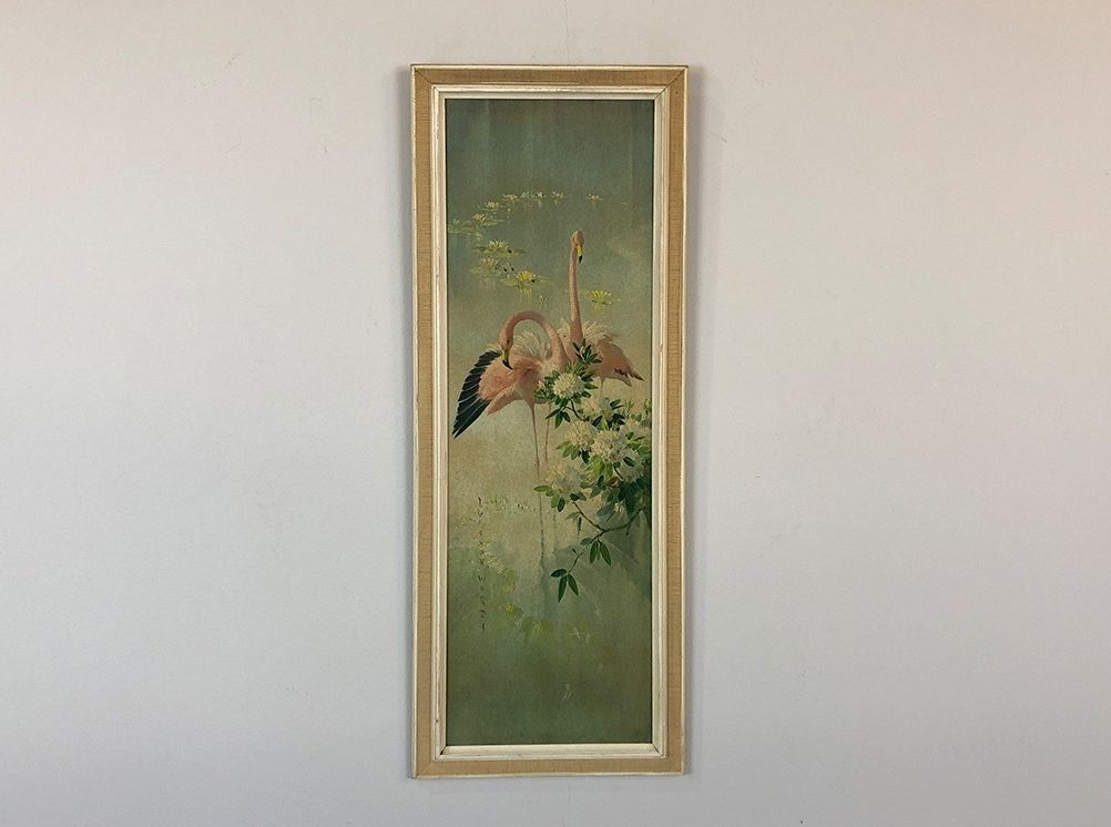 Foto Print of Two Flamingos h84x33 13B3