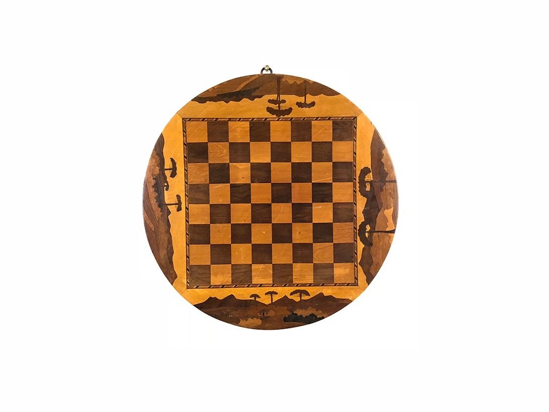 Foto Round Wooden Chessboard ø48 17E7