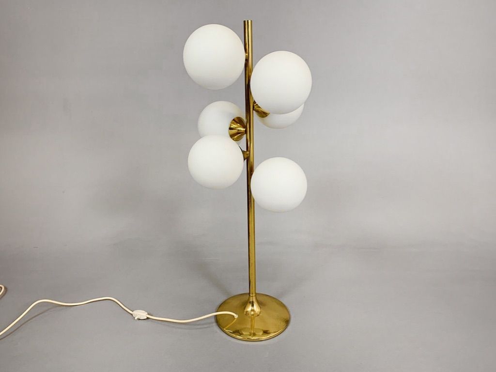 Foto Brass Floor Lamp with White Bulbs h83