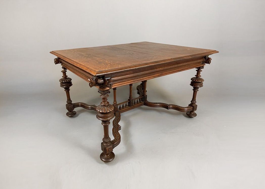 Foto Beautifully Carved Dining Table, Extendable h78x135x110 //