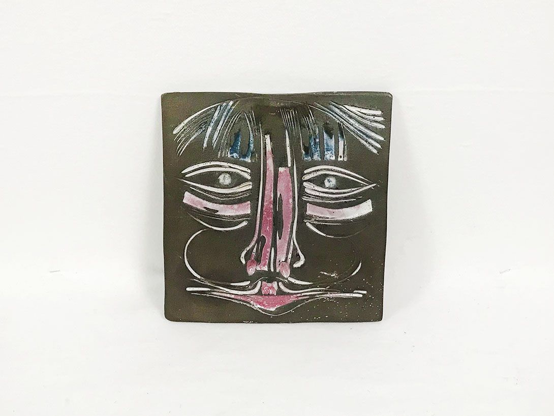 Foto Stoneware Face h19x19 23A15
