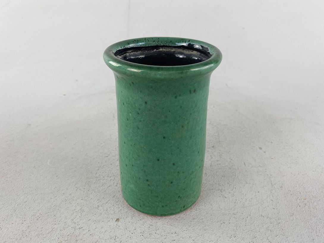 Foto Small Turquoise Cylindric Vase h15 C5