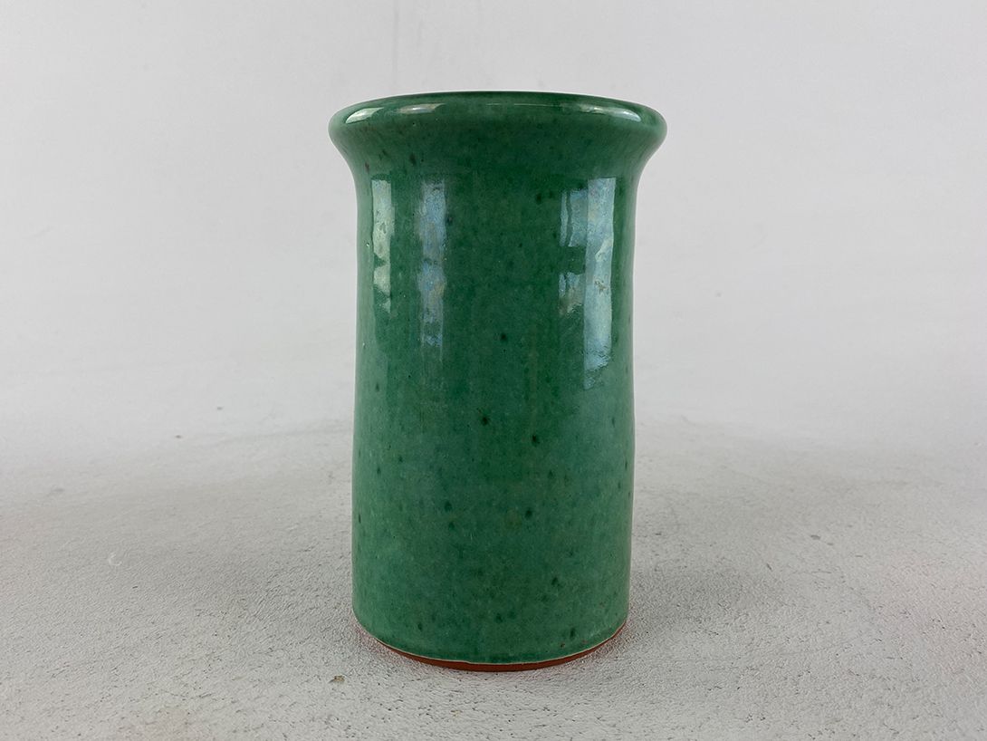 Foto Small Turquoise Cylindric Vase h15 C5