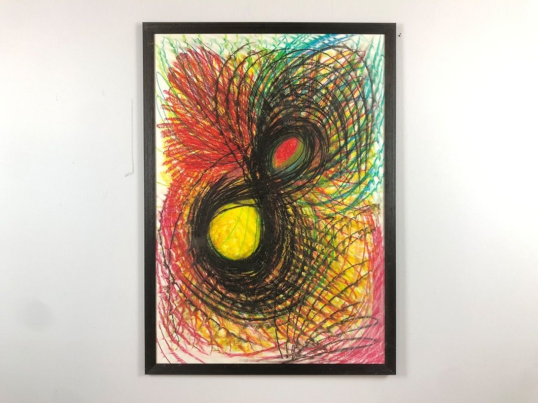 Foto Colorful Abstract Wax Drawing h106x76 30C6