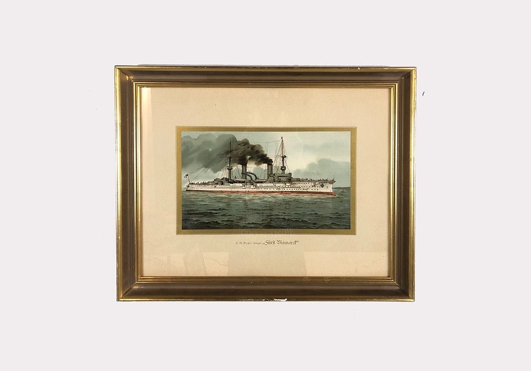 Foto Print of Steamship Fürst Bismarck Germany 1908 h46x56 13C15