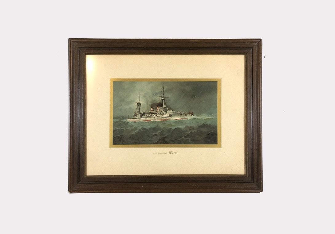Foto Print of Steamship Wörth Germany 1908 h48x60 13C14