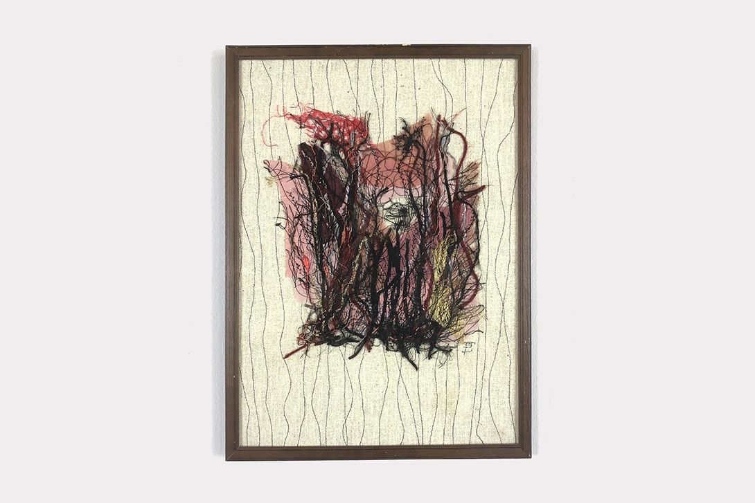 Foto Abstract Textile Art Purple h42x32 10B7