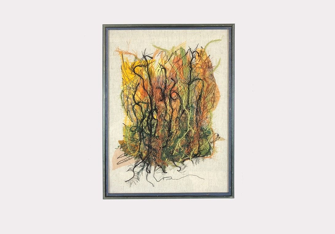 Foto Abstract Textile Art Yellow h42x32 10B8