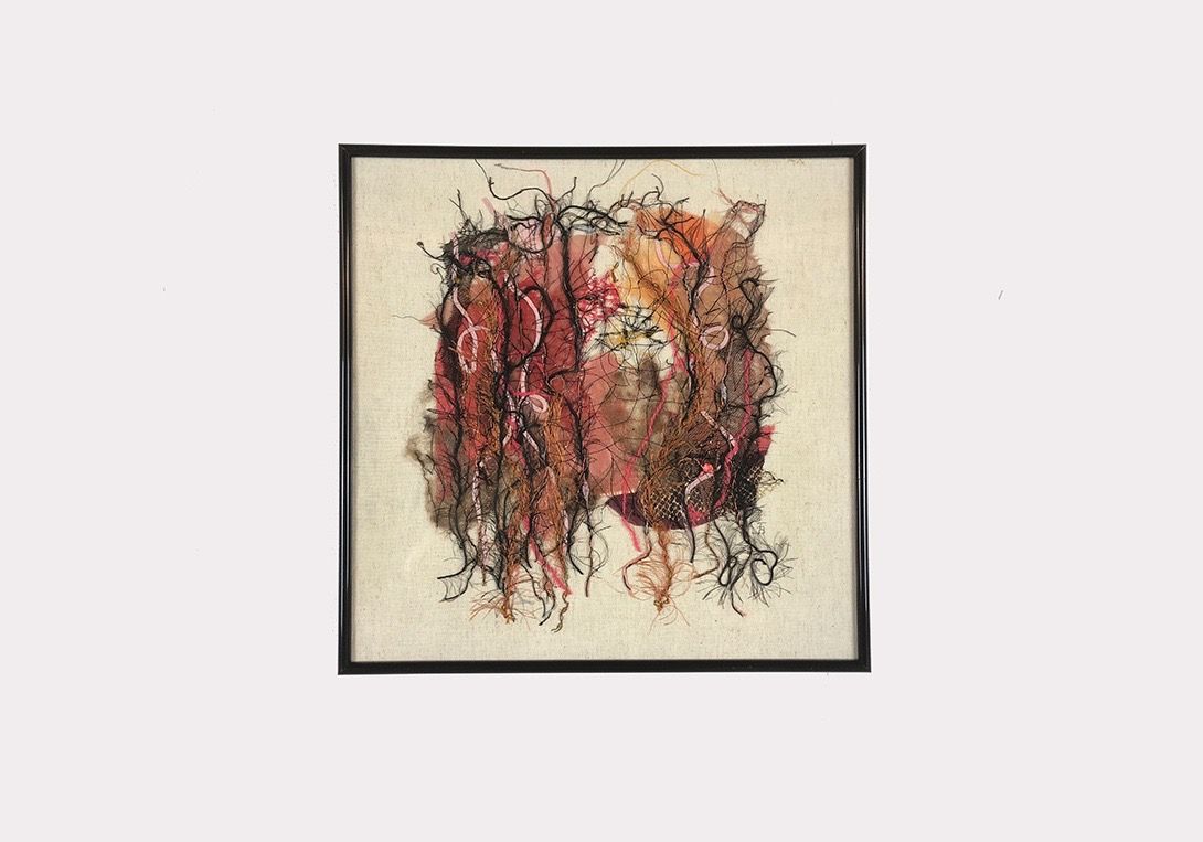 Foto Abstract Textile Art Red h41x41 10B6