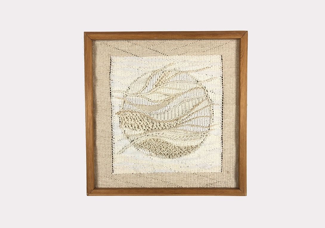 Foto Beige Leaves Embroidery Picture h45x45 10B5