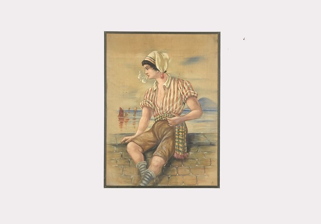 Foto Boy in Traditional Clothing Bay of Naples 1900 h75x55 31C3