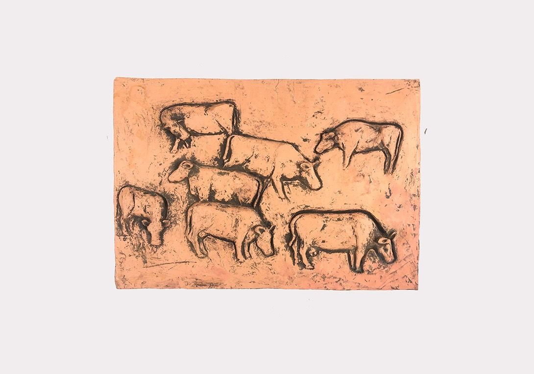 Foto Ancient Artwork of Cows h30x43 8B9