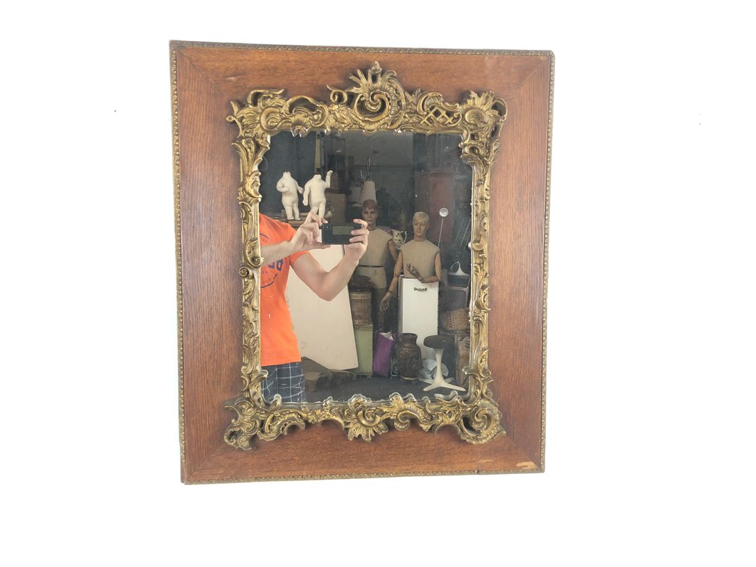Foto Mirror with Ornate Frame h76x66