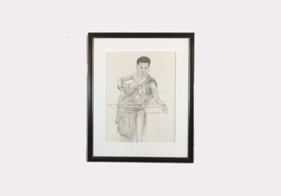Foto Delicate Pencil Drawing of Mother and Child h77x63 36A5
