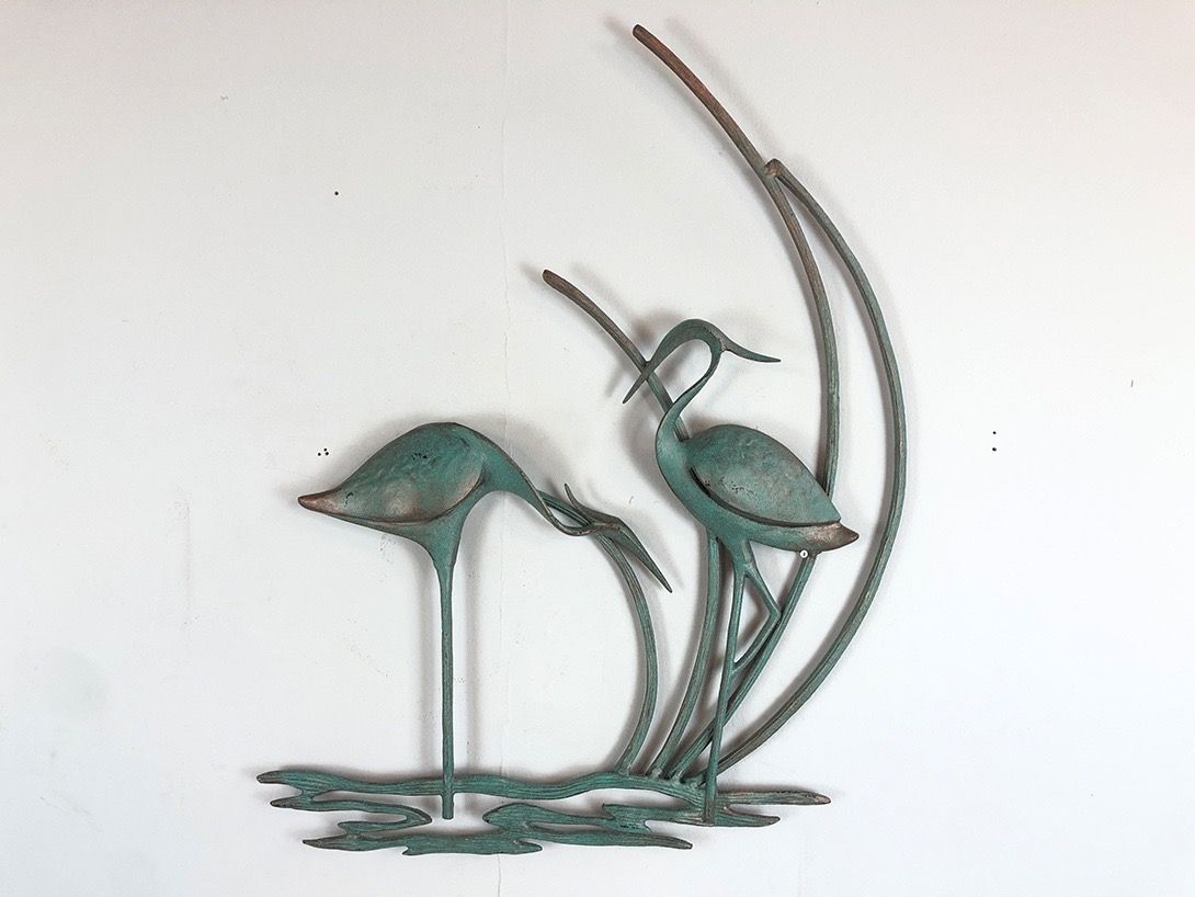 Foto Turquoise Copper Stork Wall Accessory h84 7D2