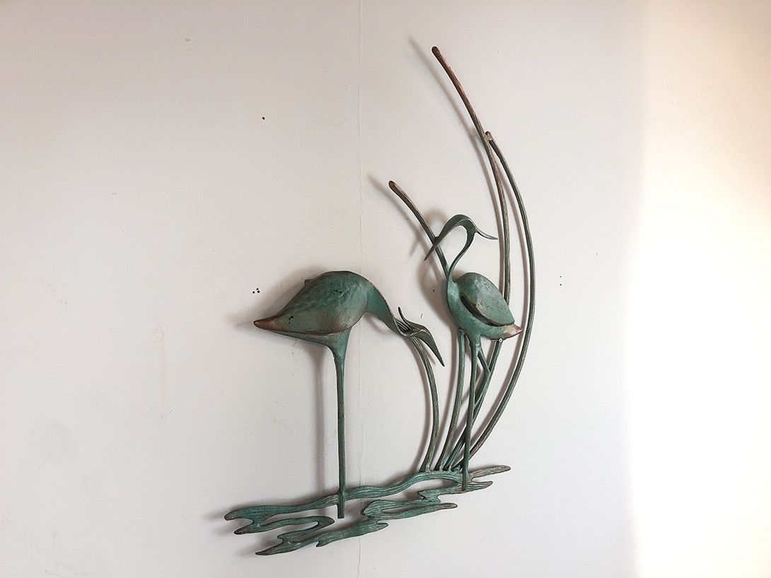 Foto Turquoise Copper Stork Wall Accessory h84 7D2