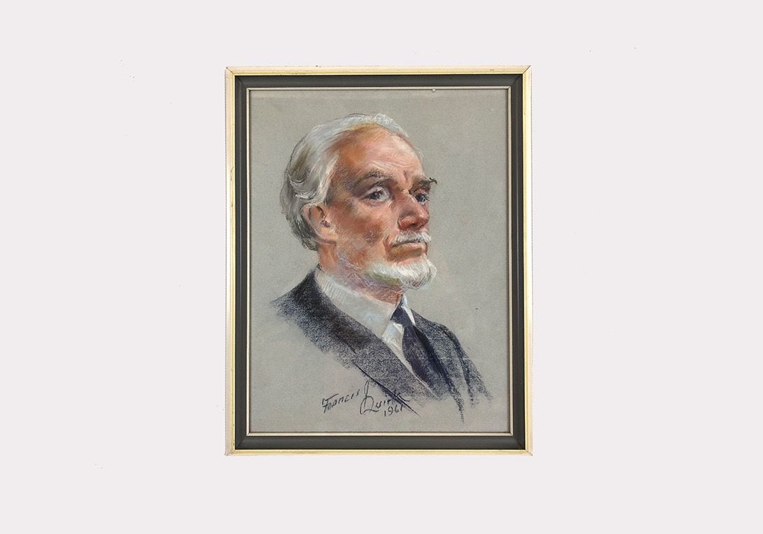 Foto Chalk Drawing Portrait of an Elderly Man 1961 26A11