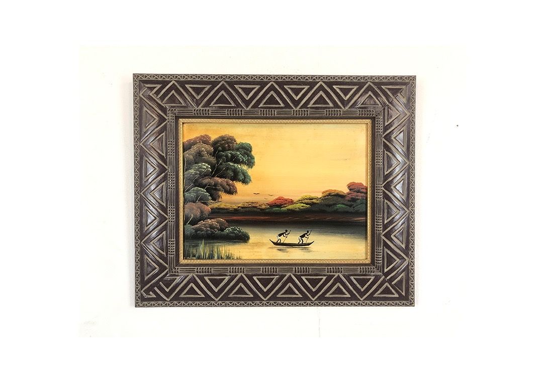Foto Two People Floating on a River h50x60 27E14