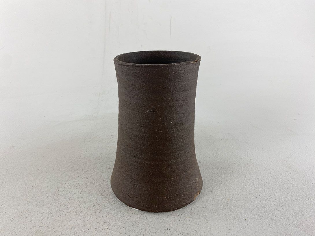 Foto Dark Brown Volcano Stoneware Vase h18 D4