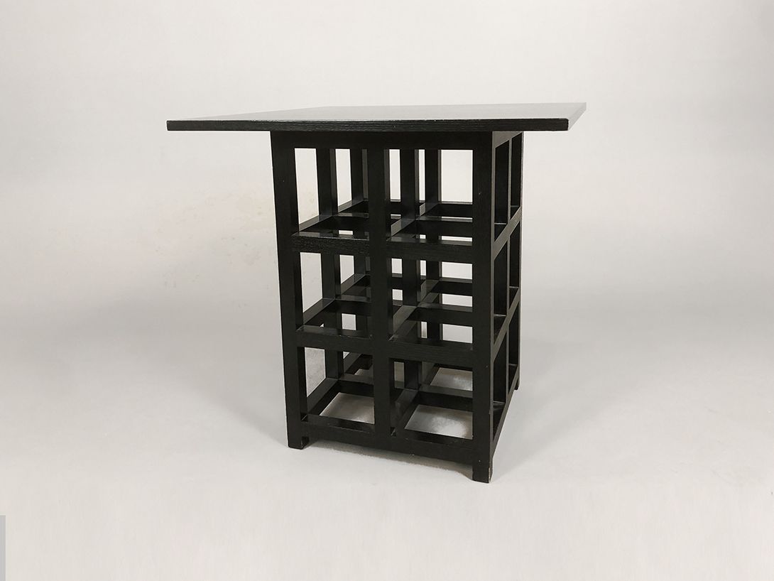 Foto Black Wooden Table Mackintosh Most 0064 h76x75x75