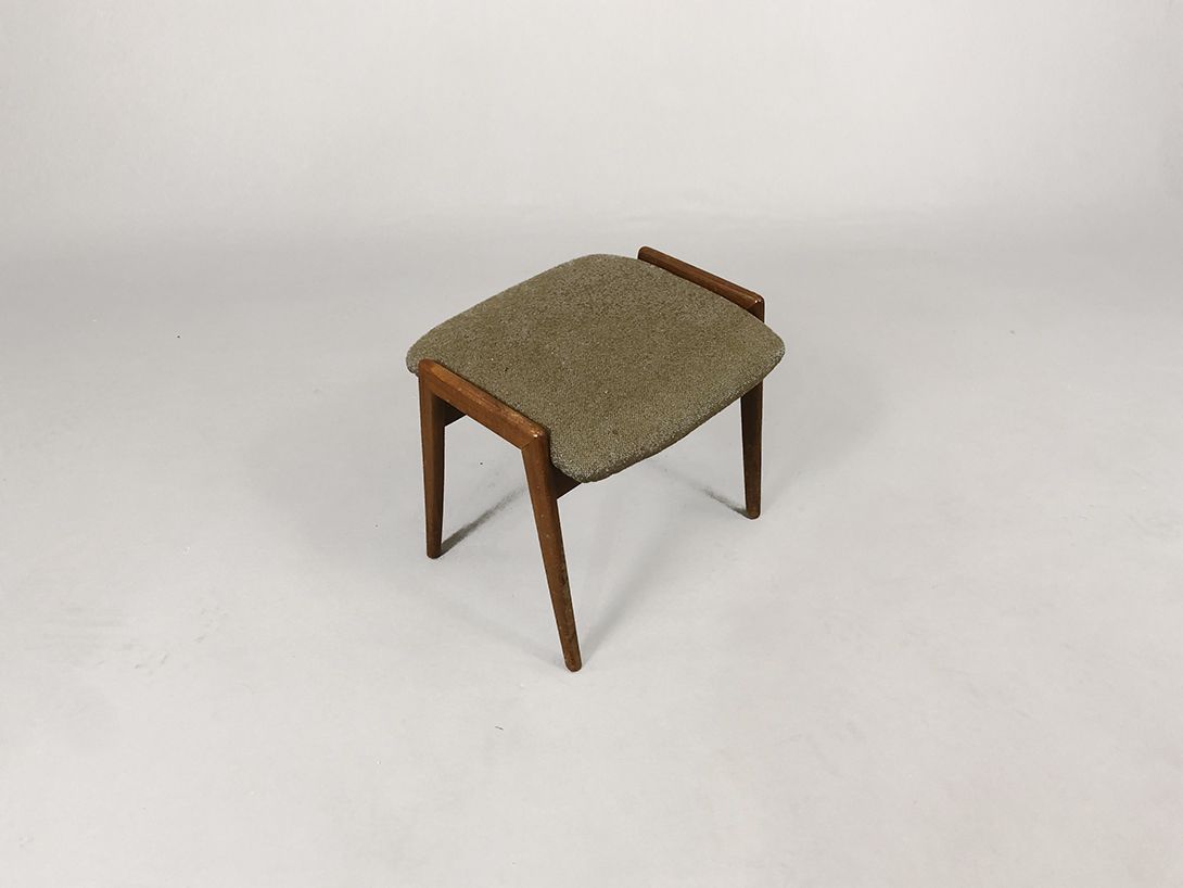 Foto Footrest with Olive Green Upholstery