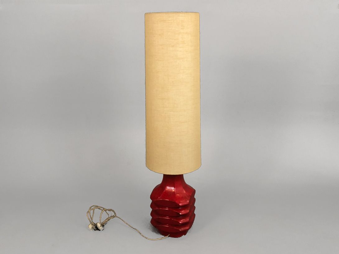 Foto Red Ceramic Floor Lamp 1973 h150