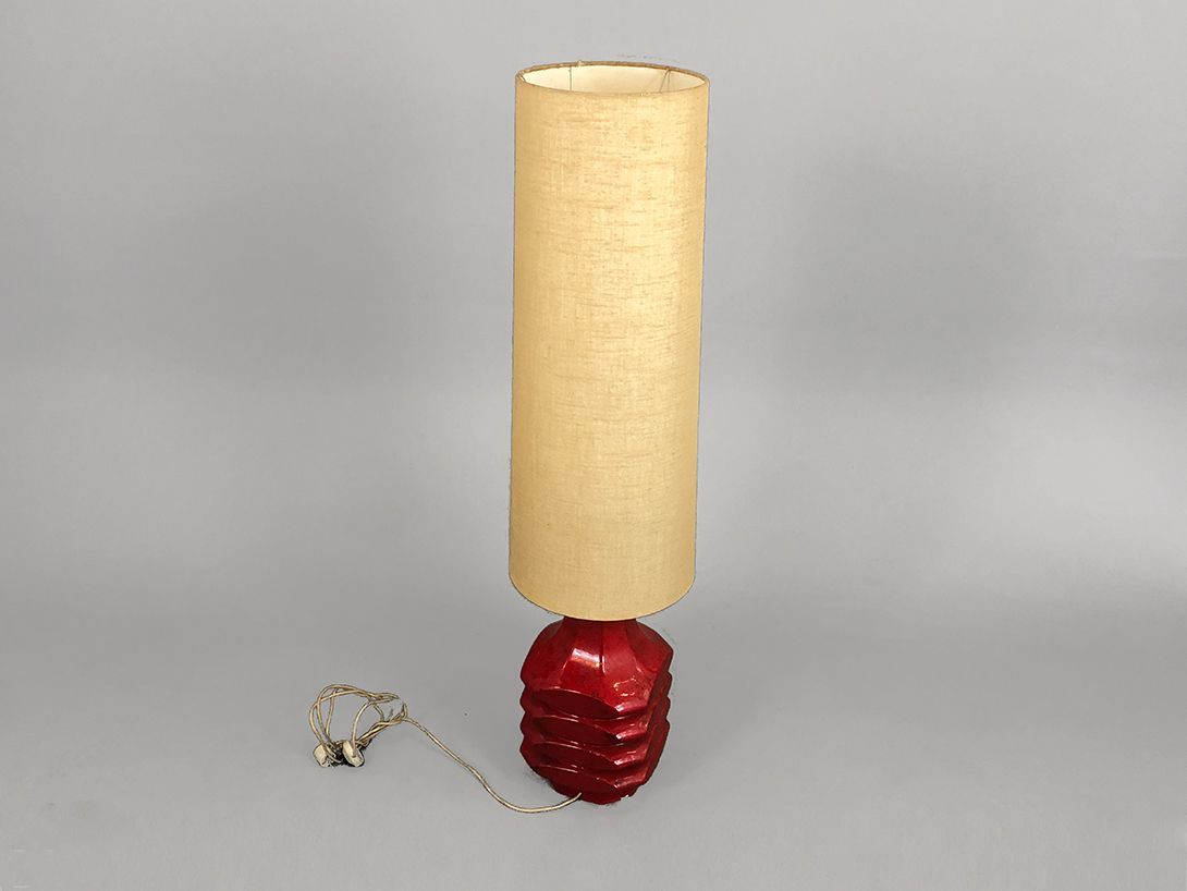 Foto Red Ceramic Floor Lamp 1973 h150