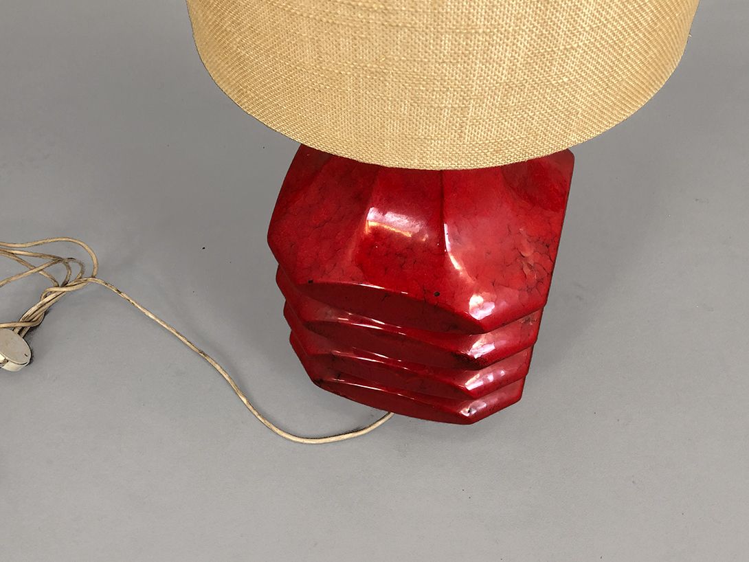 Foto Red Ceramic Floor Lamp 1973 h150