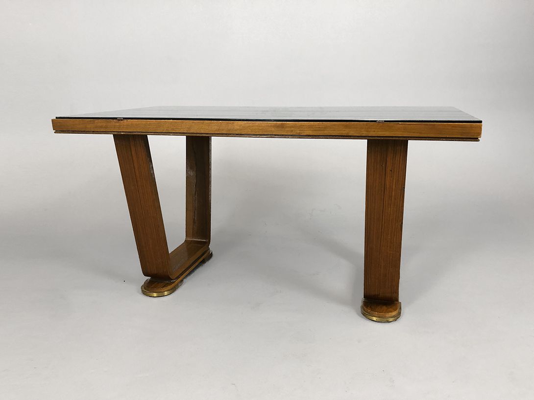Foto Art Deco Coffee Table with Glass Top h60x115x60