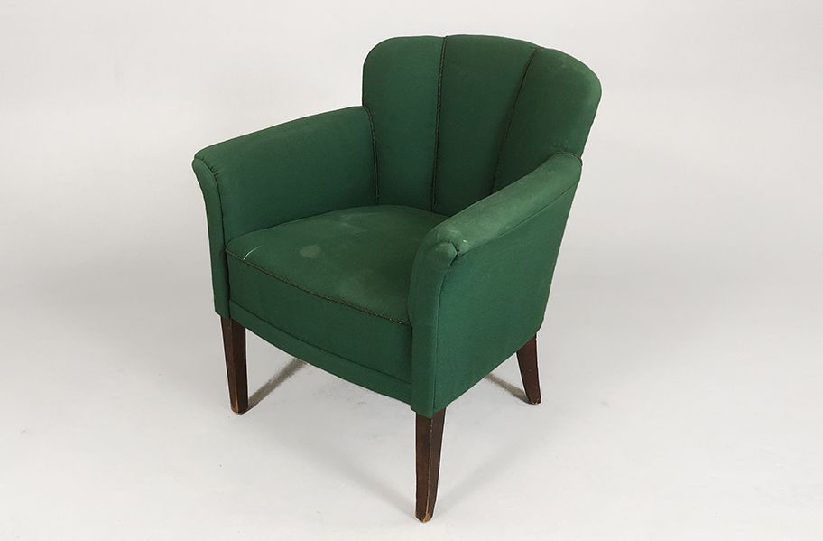 Foto Armchair with Green Upholstery
