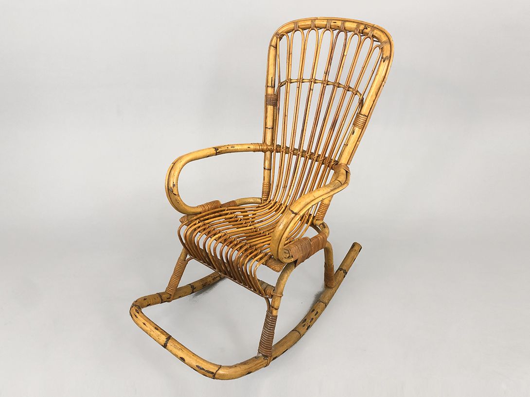 Foto Bamboo Rocking Chair