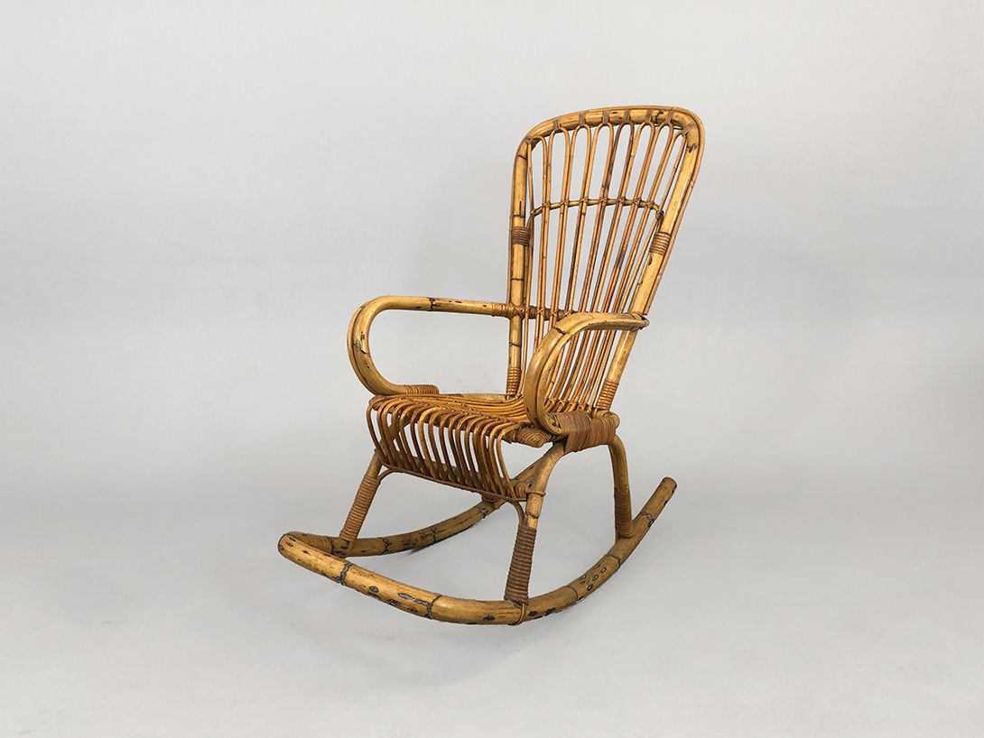 Foto Bamboo Rocking Chair