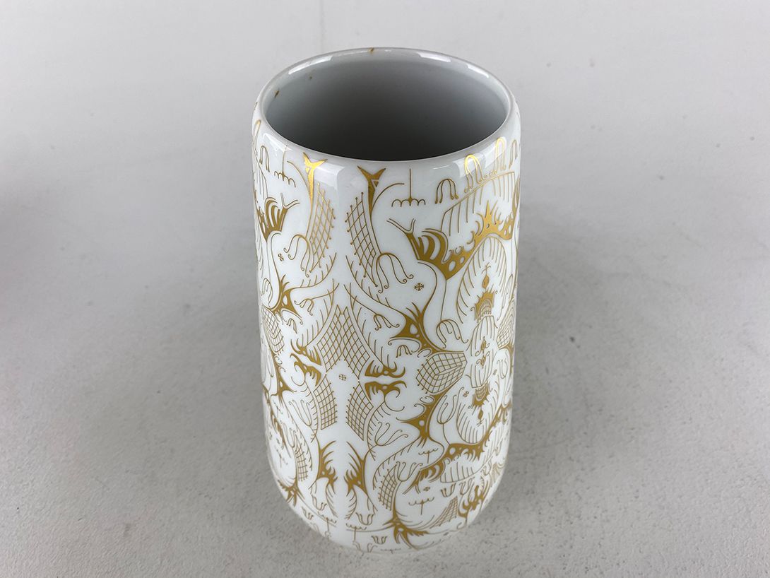Foto Rosenthal Gold-Crested White Vase h27