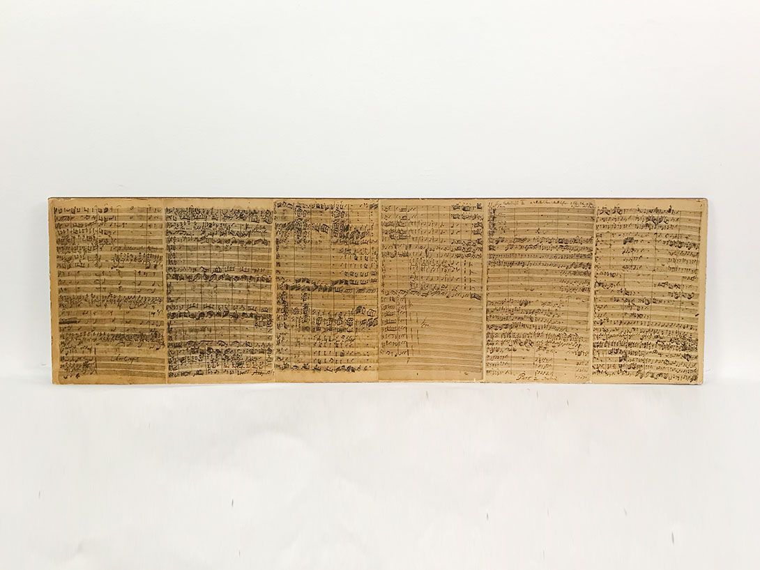 Foto Music Sheets Printed on Huge Piece of Wood 13B65