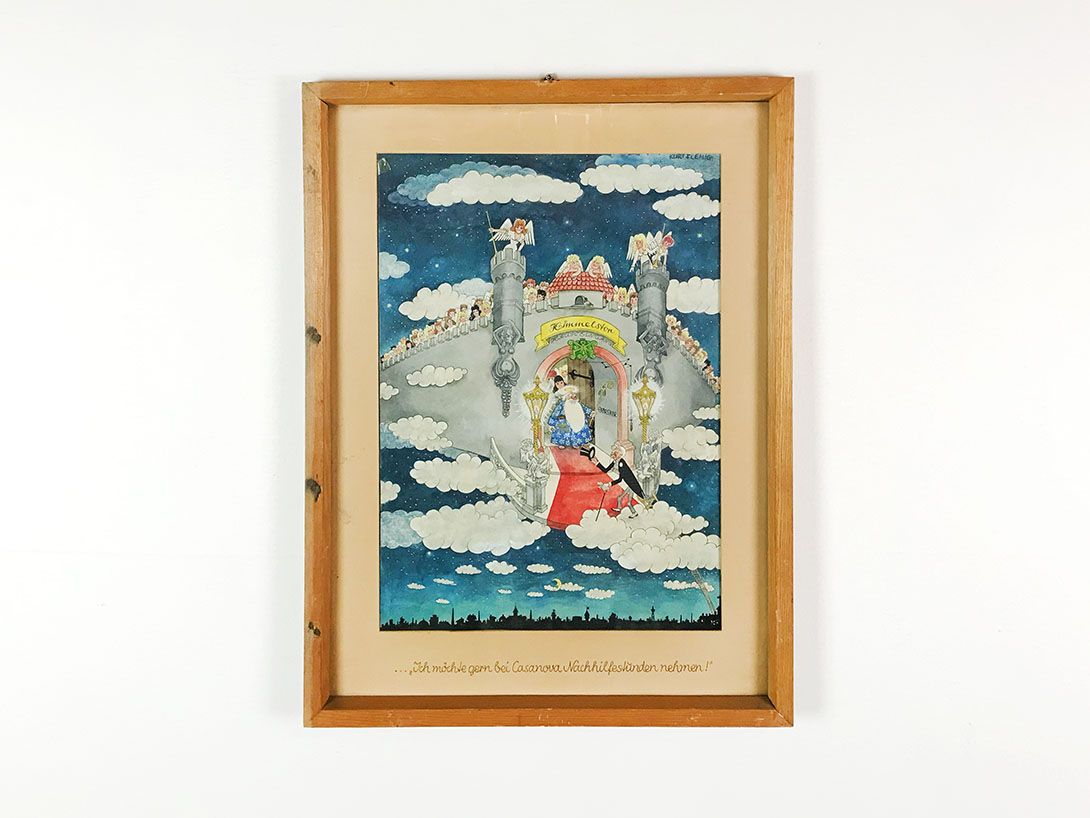 Foto God and his Harem Watercolor Painting, Germany 22E6