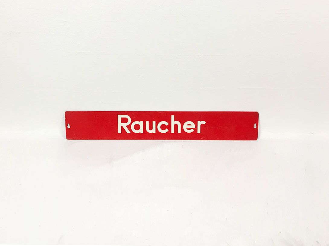 Foto &#8220;Raucher&#8221; Red Smoker Sign Germany 22B15