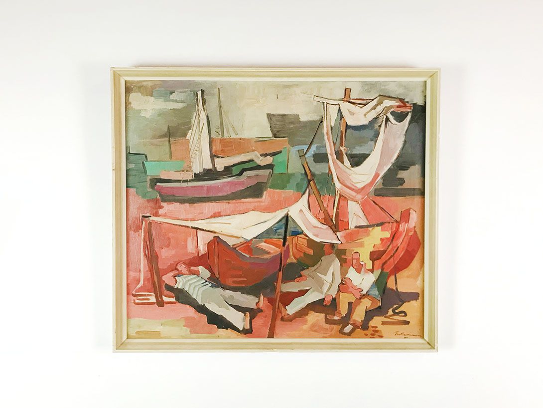 Foto Oil Painting of Mediterranean Sailors 23E2