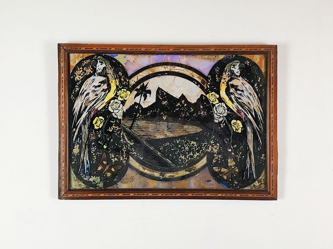 Foto Holographic Sahara Artwork with Parrots 25D3