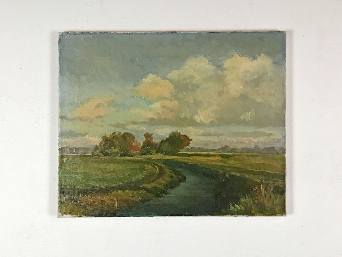 Foto Oil Painting of a Peaceful Landscape 25D6