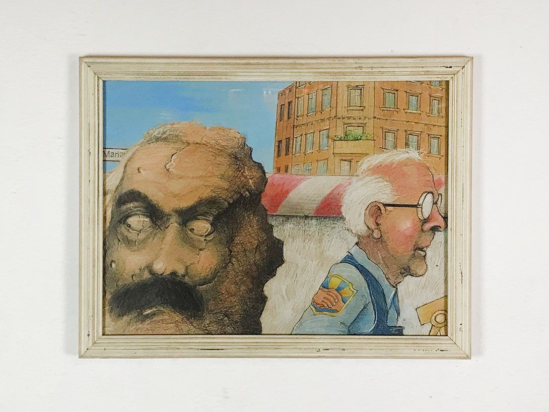 Foto Painting of Karl Marx and Erich Honecker 22C13