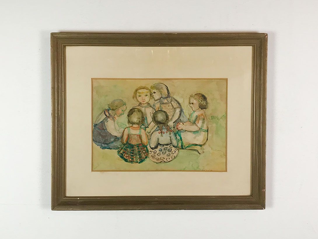 Foto Watercolor Painting of Children 26E5