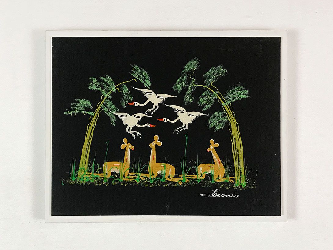 Foto Painting of Animals under Trees 27A3