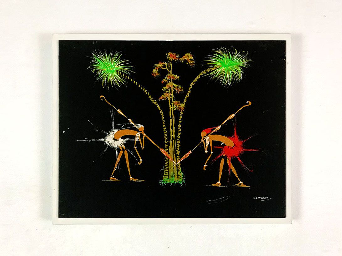 Foto Painting of Two Tribe People 27A6