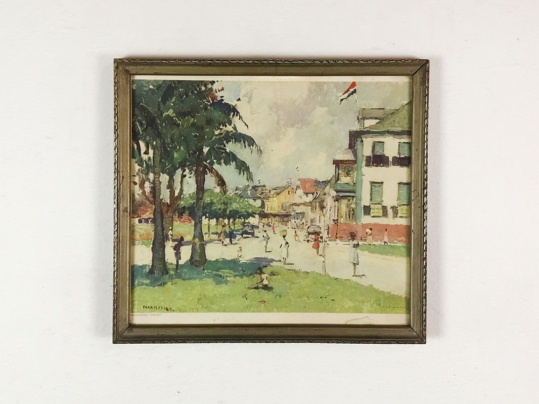 Foto Painting of the Paramaribo District, Surinam 1949 27C1