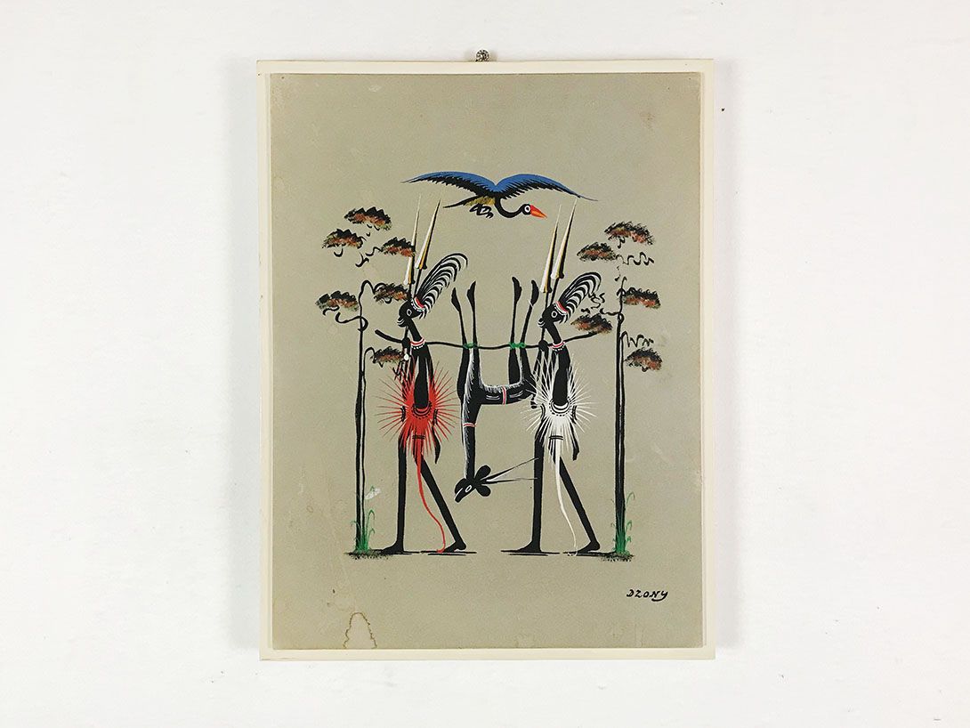 Foto Painting of Tribe People and Animals 27B1