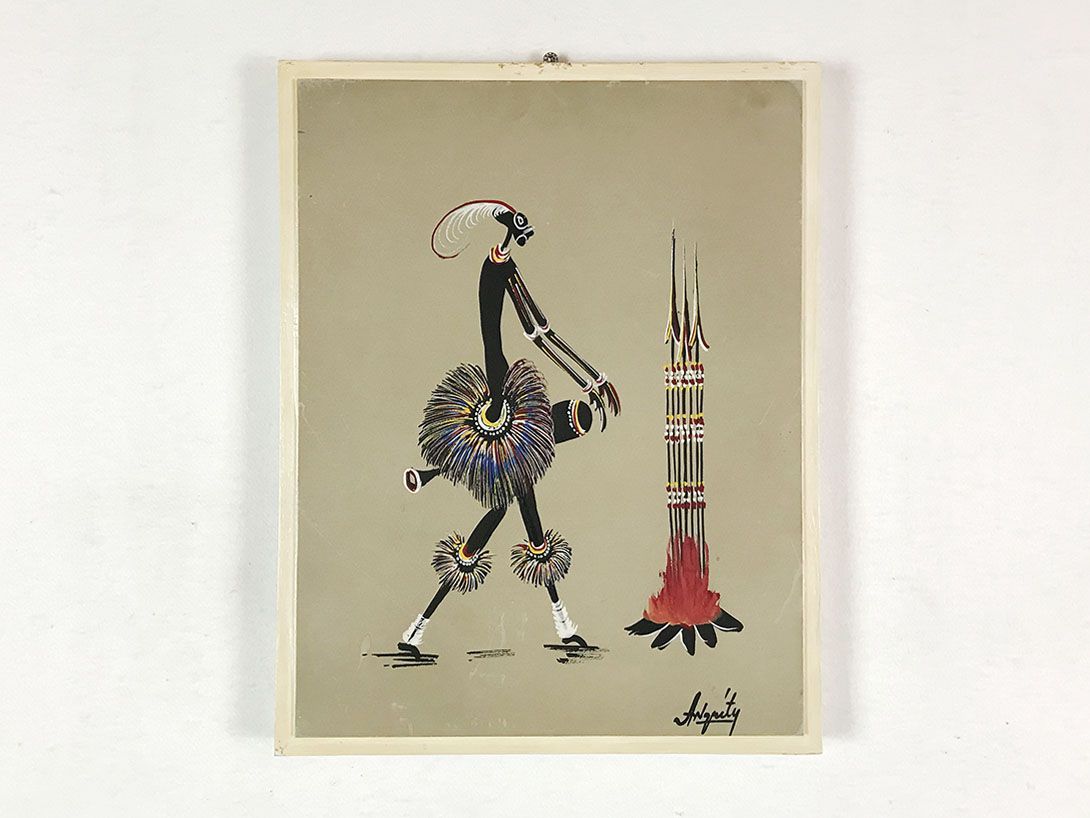 Foto Painting of a Tribe Man 27B2