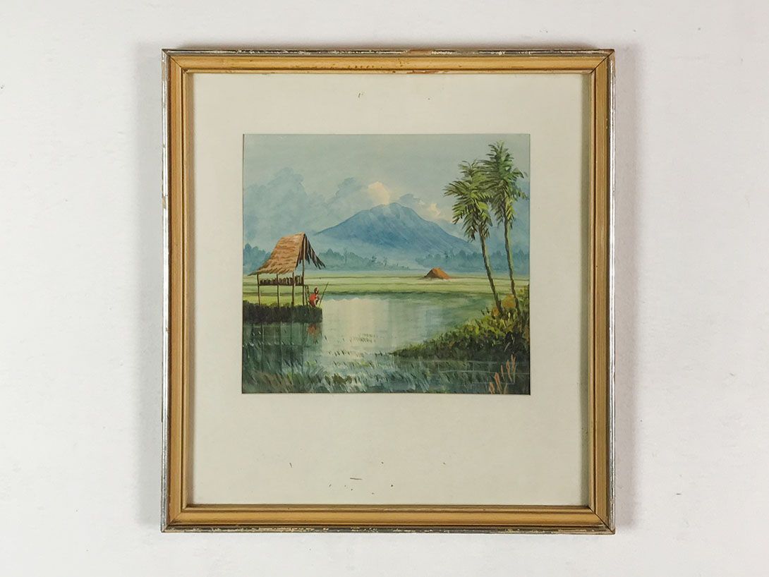 Foto Watercolor Painting of Tropical Scenery 27A14