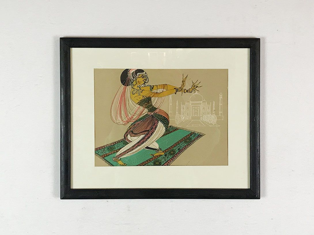 Foto Watercolor Painting of an Indian Dancer 27C6