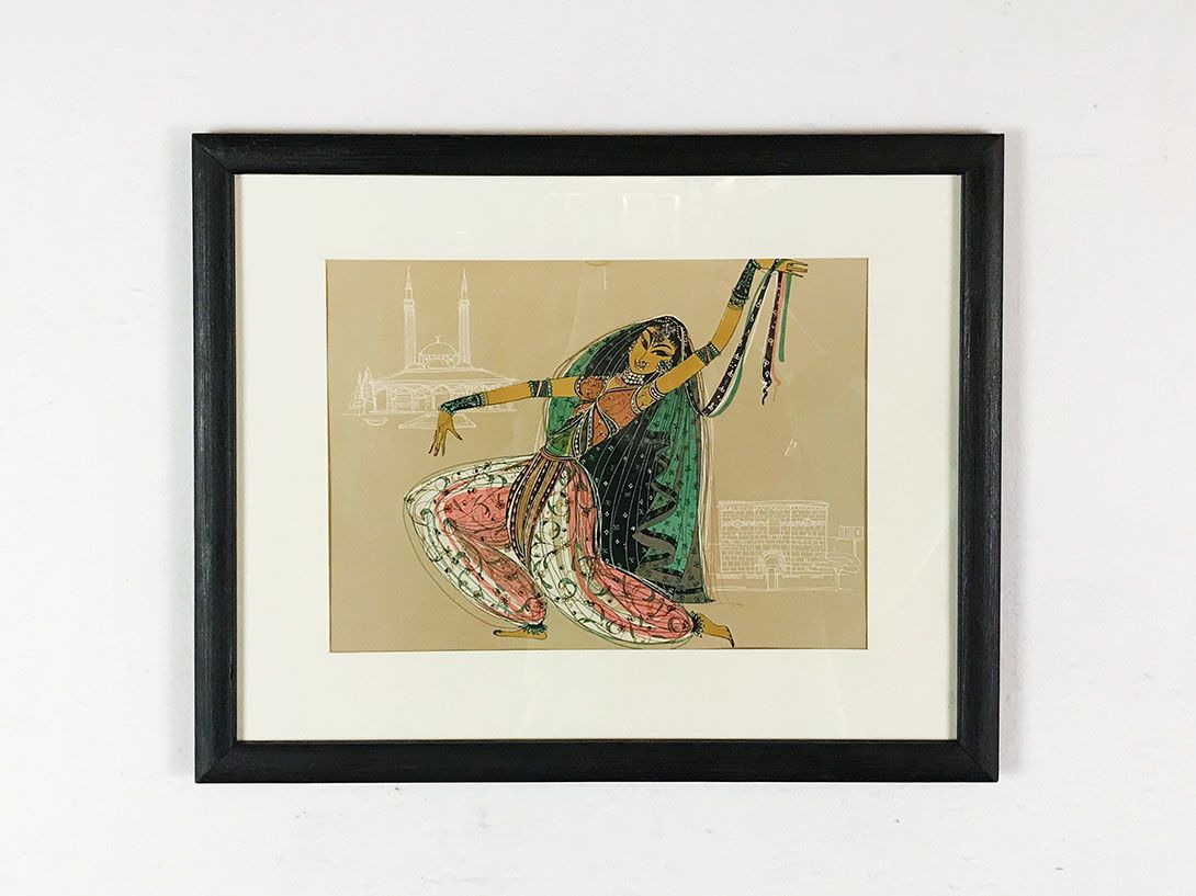 Foto Watercolor Painting of an Indian Dancer 27C5